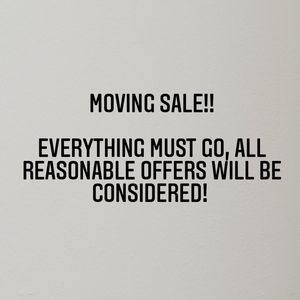 Moving sale - everything must go!